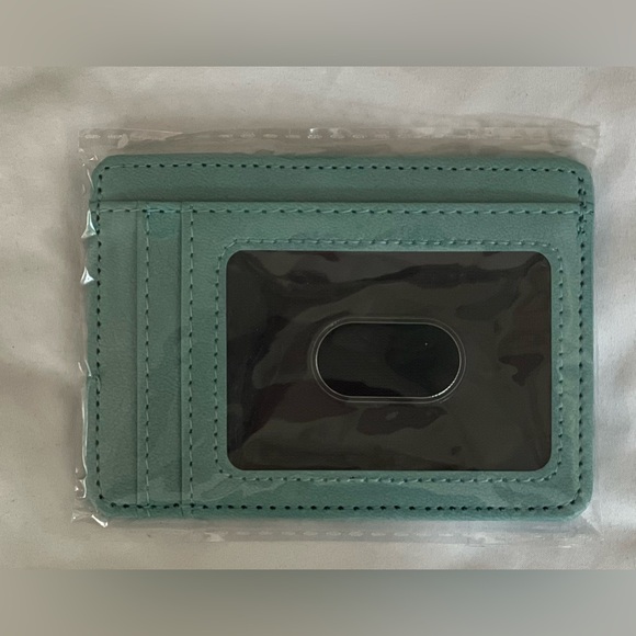 Halara Teal Blue credit Card Holder New - Picture 2 of 4